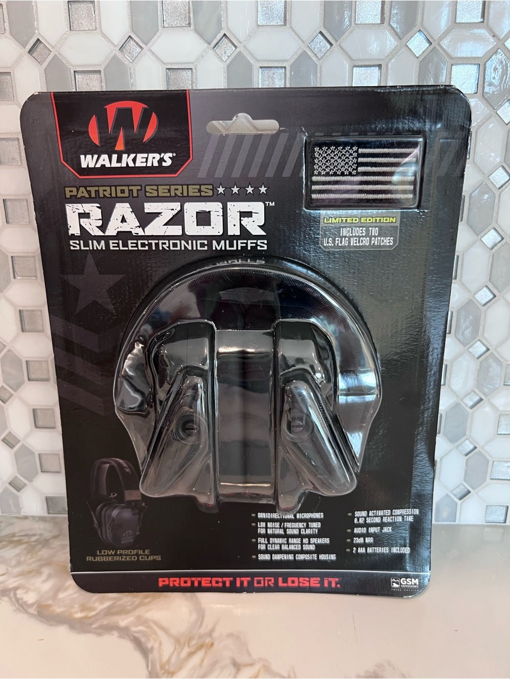 Walker’s Razor Slim Electronic Hearing Protection Muffs - Patriot Series